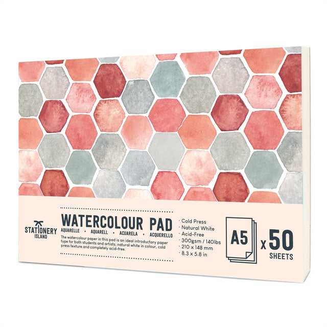 Watercolour Paper - 300gsm — A5 - 50 Sheets