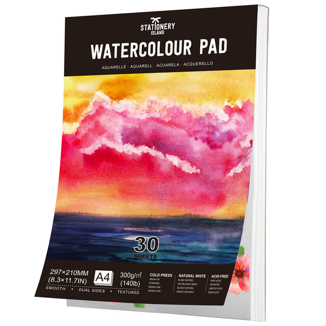 Watercolour Paper - 300gsm — A4 - 30 Sheets