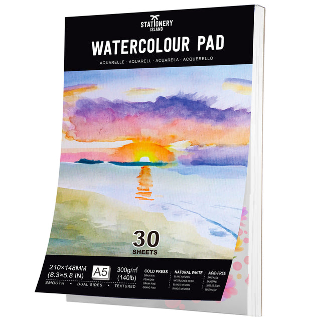 Watercolour Paper - 300gsm — A5 - 30 Sheets