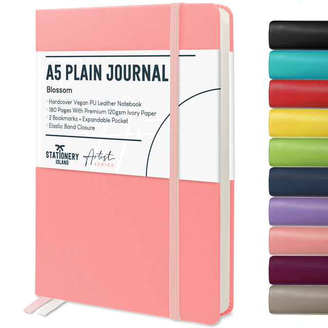 A5 Plain Journal - 120gsm, 180 Pages — Blossom Pink