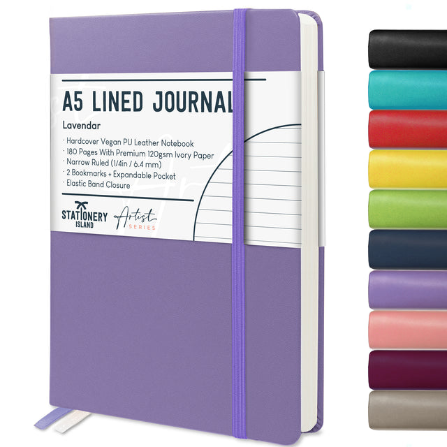 A5 Lined Journal - 120gsm, 180 Pages — Lavender