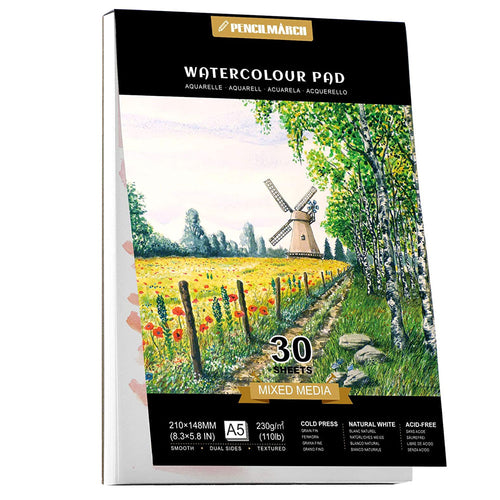 An A5 Pencilmarch watercolour paper pad with 230 gsm paper and 30 pages - Stationery Island