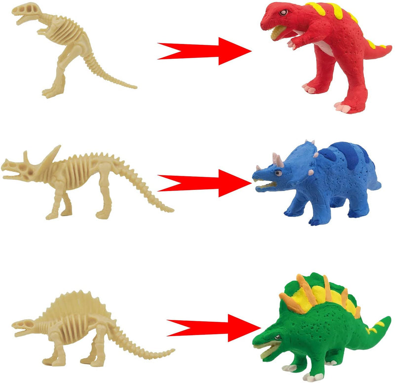 Dinosaur models from the TBC make your own dino park are used to create miniature models of dinosaurs using clay - Stationery Island