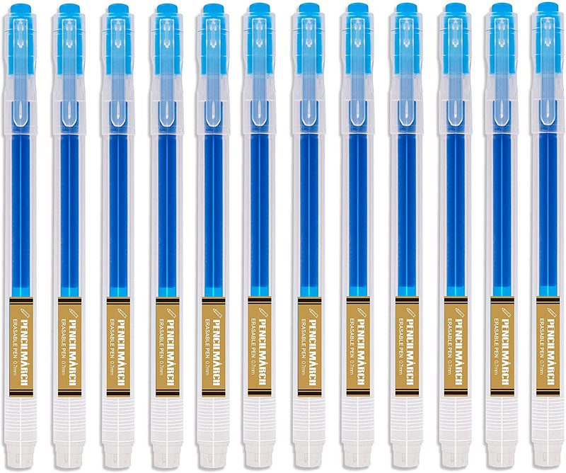 Pencilmarch Erasable Pens - Blue - Pack of 12