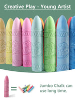 TBC washable sidewalk chalk in a set of 24 can be used for a long time - Stationery Island