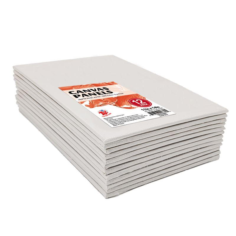 TBC 16" x 20" White Canvas Panels - Pack of 12