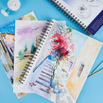 A painted drawing on the TBC sketch book that has 100 sheets, which are 9 x 12" - Stationery Island