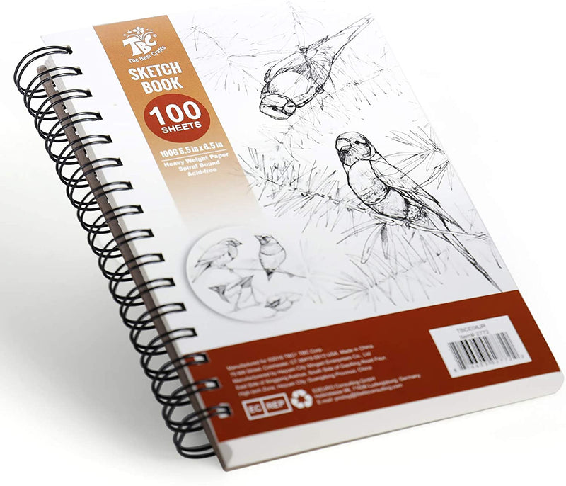 A TBC sketch book with 100 sheets that are 5.5 x 8.5" - Stationery Island