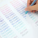 A 0.7mm erasable rollerball pen being used to erase writing off paper - Stationery Island