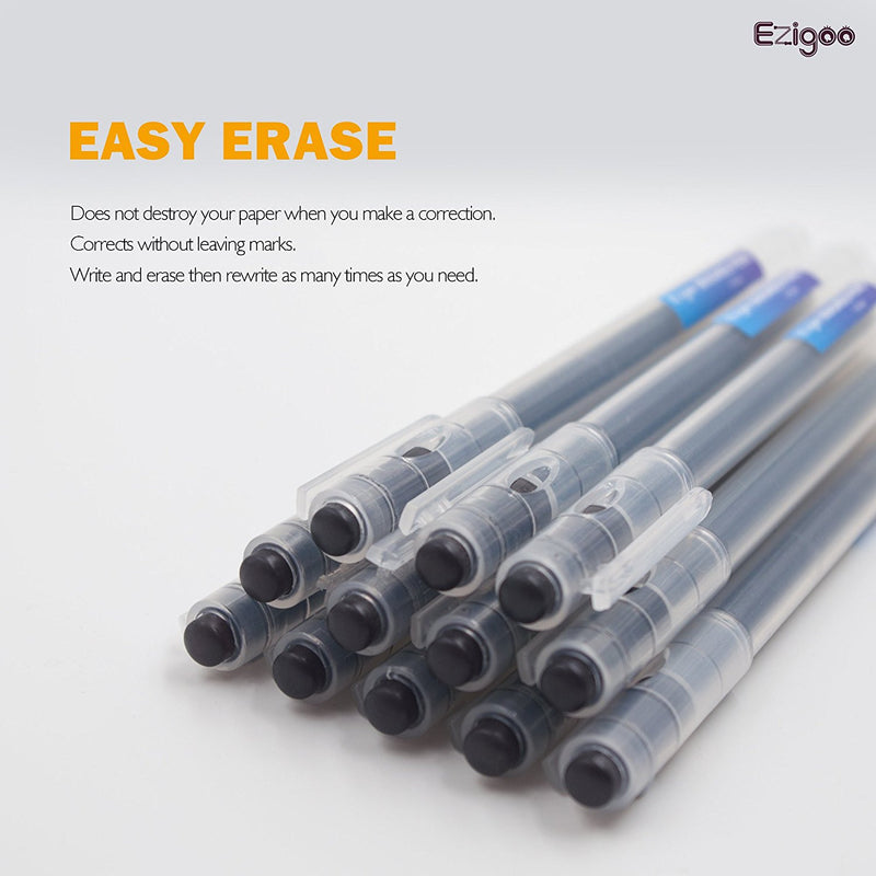 The Ezigoo erasable pens don't destroy paper when making a correction and don't leave marks - Stationery Island