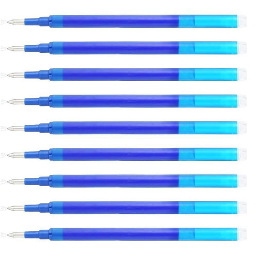 A pack of 9, blue Ezigoo erasable pen refills - Stationery Island