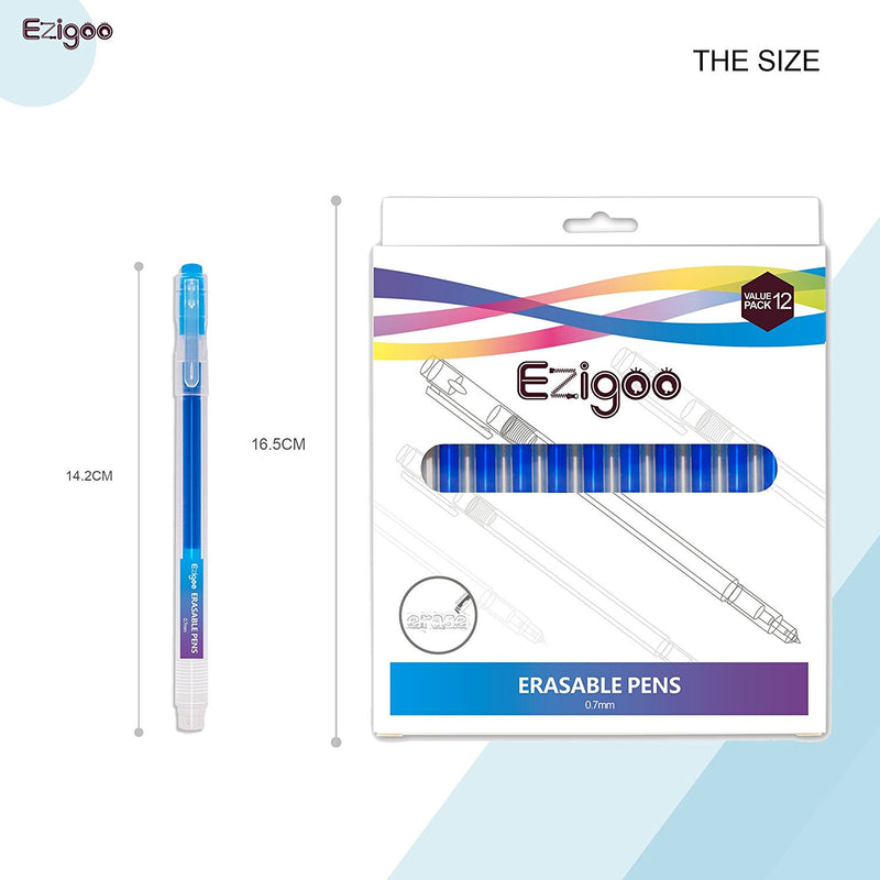 Measurements of the Ezigoo erasable pens and the box packaging - Stationery Island