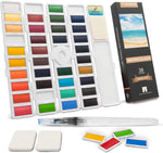 A Pencilmarch watercolour paint travel set with 38 colours and an aqua brush - Stationery Island