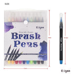 Dimensions of the ezigoo brush pens packaging and the length of a single ezigoo brush pen - Stationery Island