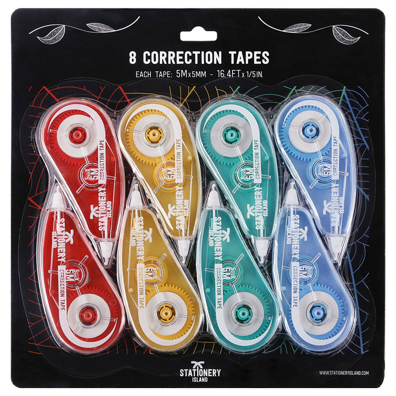 A pack of 8 correction tape roller mouse that are 5m x 5mm - Stationery Island 