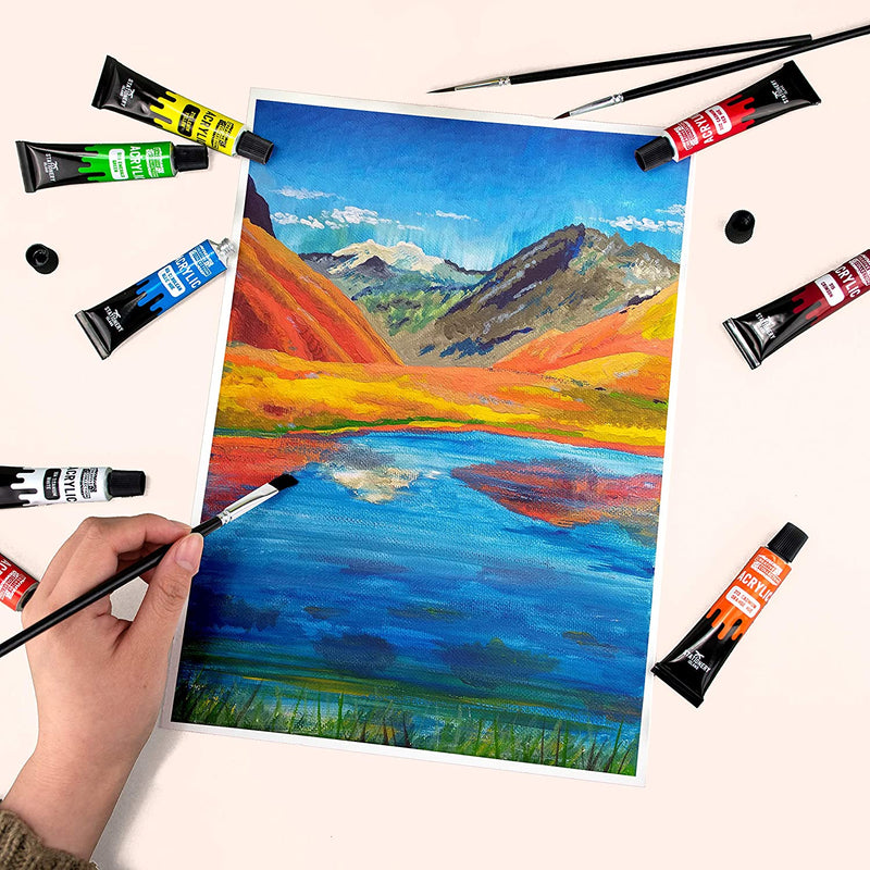 Mountain picture painted using acrylic paint - Stationery Island 