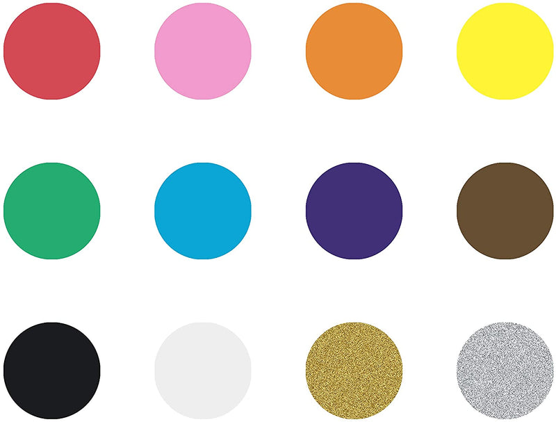 12 colours of acrylic paint pens shown on a white background - Stationery Island 