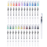 24 essential colours brush pens with the aqua brush - Stationery Island