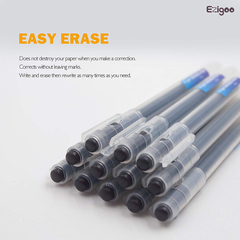 Ezigoo Erasable Pens - 0.7mm - Black - Pack of 6 – Stationery Island