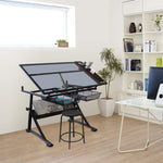 Foula-TP2 drafting table inside a house to show much space it uses up - Stationery Island