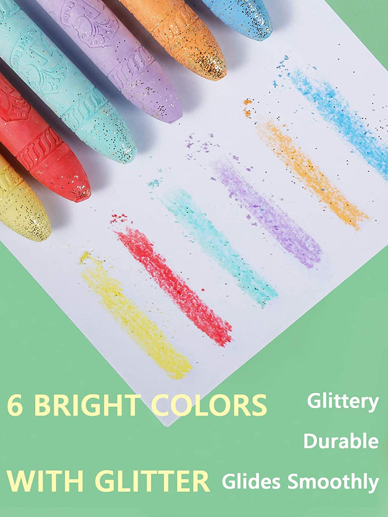 The TBC washable sidewalk glitter chalks are glittery, durable and they glide smoothly - Stationery Island 