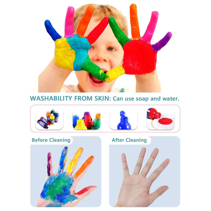 You can get rid of the TBC paint from your hand by using soap and water to wash it off - Stationery Island