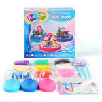 A TBC create your own mini world with 9 air dry clay, 9 resealable bags, 3 craft knives, 3 mini world boxes and an instruction sheet - Stationery Island