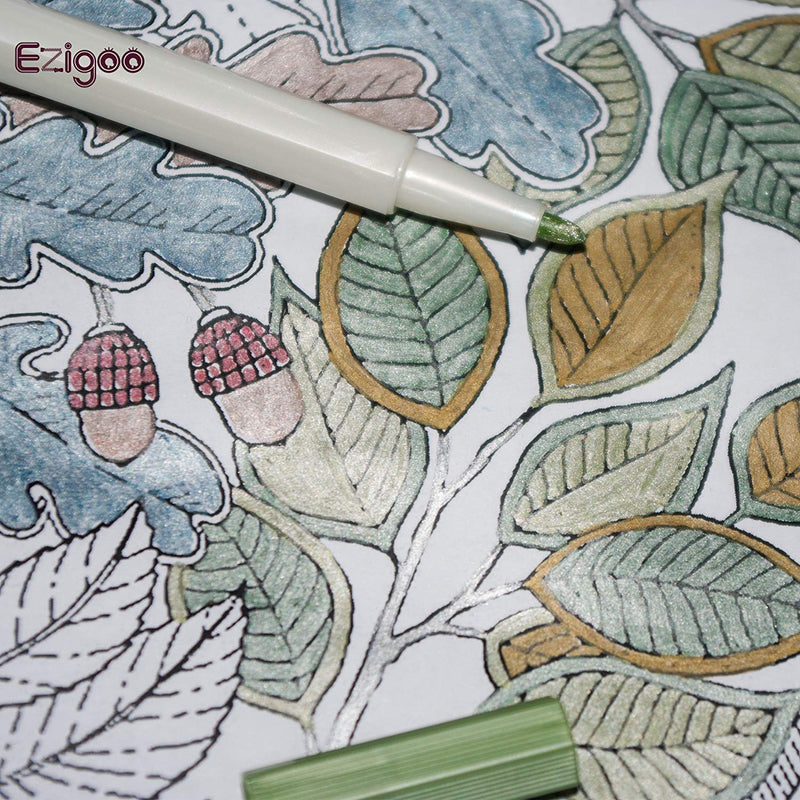 A drawing created using the Ezigoo metallic colours markers - Stationery Island