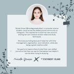 The person who is in partnership with the Nicole Grace A5 dotted notebook, bullet journal - Stationery Island
