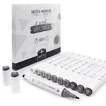 A set of 11 cool grey sketch markers - Stationery Island