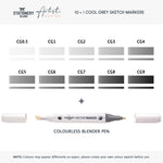 The 10 different shades of the cool grey sketch markers - Stationery Island