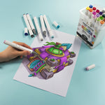 A drawing created by using the essential colours sketch markers - Stationery Island