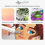 The skin tone sketch markers are good for blending, creating textures, highlighting and shading - Stationery Island