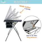 Adjustable Saba-TP drafting table with a worktop that can be tilted into 19 positions - Stationery Island 
