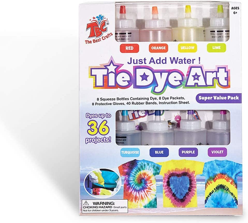 TBC Tie Dye Art Set 8 Colours Set of 65 Stationery Island