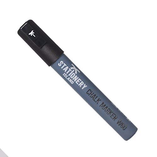 A black wet wipe W60 chalk pen with a 6mm chisel nib - Stationery Island