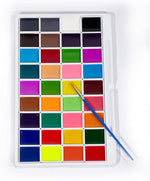 A set of 36 TBC watercolour washable paints with a nylon paintbrush included - Stationery Island