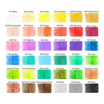 The colour shades with the colour names of the set of 36 watercolour pencils - Stationery Island