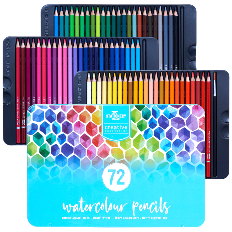 A set of 72 watercolour pencils - Stationery Island