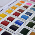 Different colours of the Ezigoo watercolour paint set that has 48 colours and an aqua brush - Stationery Island