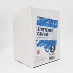 A pack of 8 TBC 5" x 7" white stretched canvases - Stationery Island