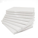 A pack of 8 TBC 5" x 7" white stretched canvases - Stationery Island