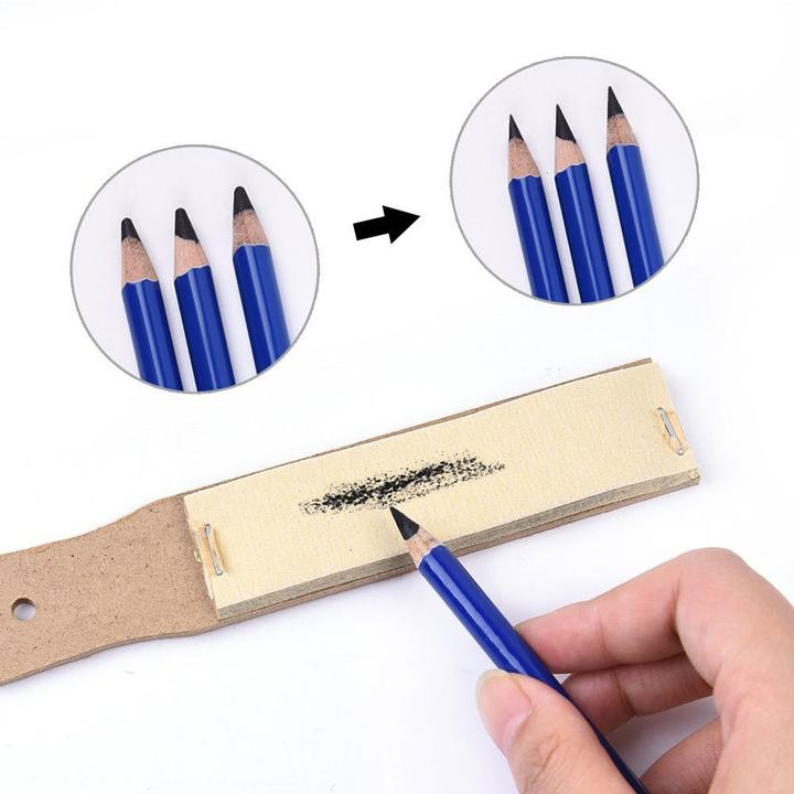 A demonstration to show the sharpening of the graphite pencils from the set of 72 drawing art tool kit - Stationery Island