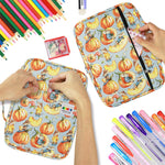 A zip and a pocket on the Dainyaw travellers patterned pencil case to add other things inside - Stationery Island