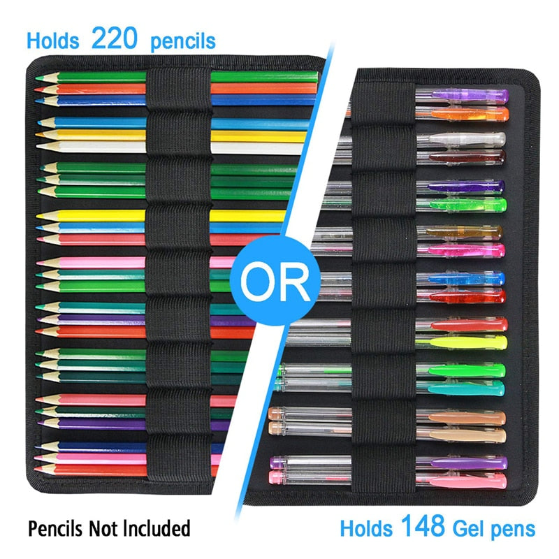 The Dainyaw travellers patterned pencil case holds 220 pencils or 148 gel pens - Stationery Island