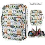 A cats in glasses Dainyaw travellers patterned pencil case - Stationery Island