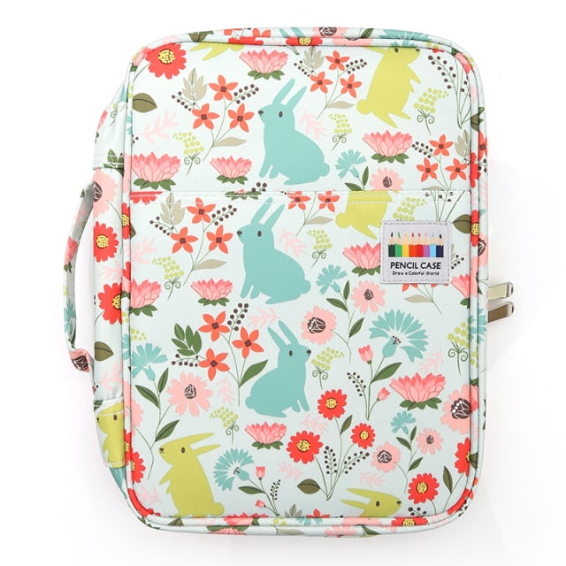 A rabbit Dainyaw travellers patterned pencil case - Stationery Island