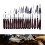 Different sizes of stainless steel palette knives - Stationery Island
