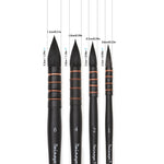 Measurements of the Dainayw round squirrel hair paintbrushes - Stationery Island 