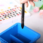 A Dainayw round squirrel hair paintbrush shown how it looks when it is dipped in water - Stationery Island 